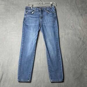 Judy Blue Skinny Jeans Distressed Denim Dark Wash Stretch Size 29